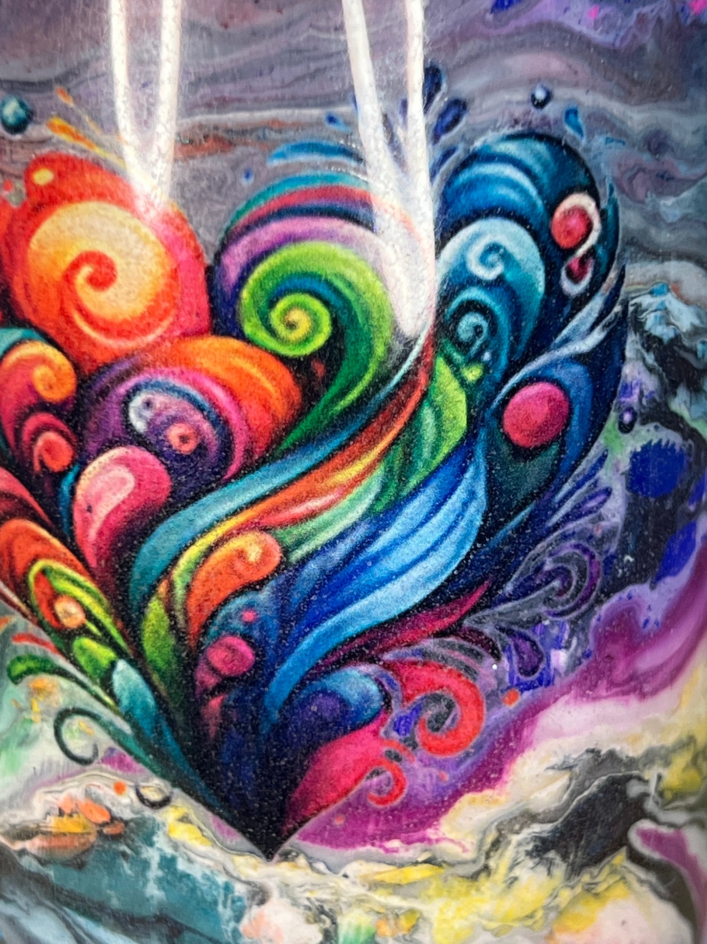 Multi coloured resin tumbler