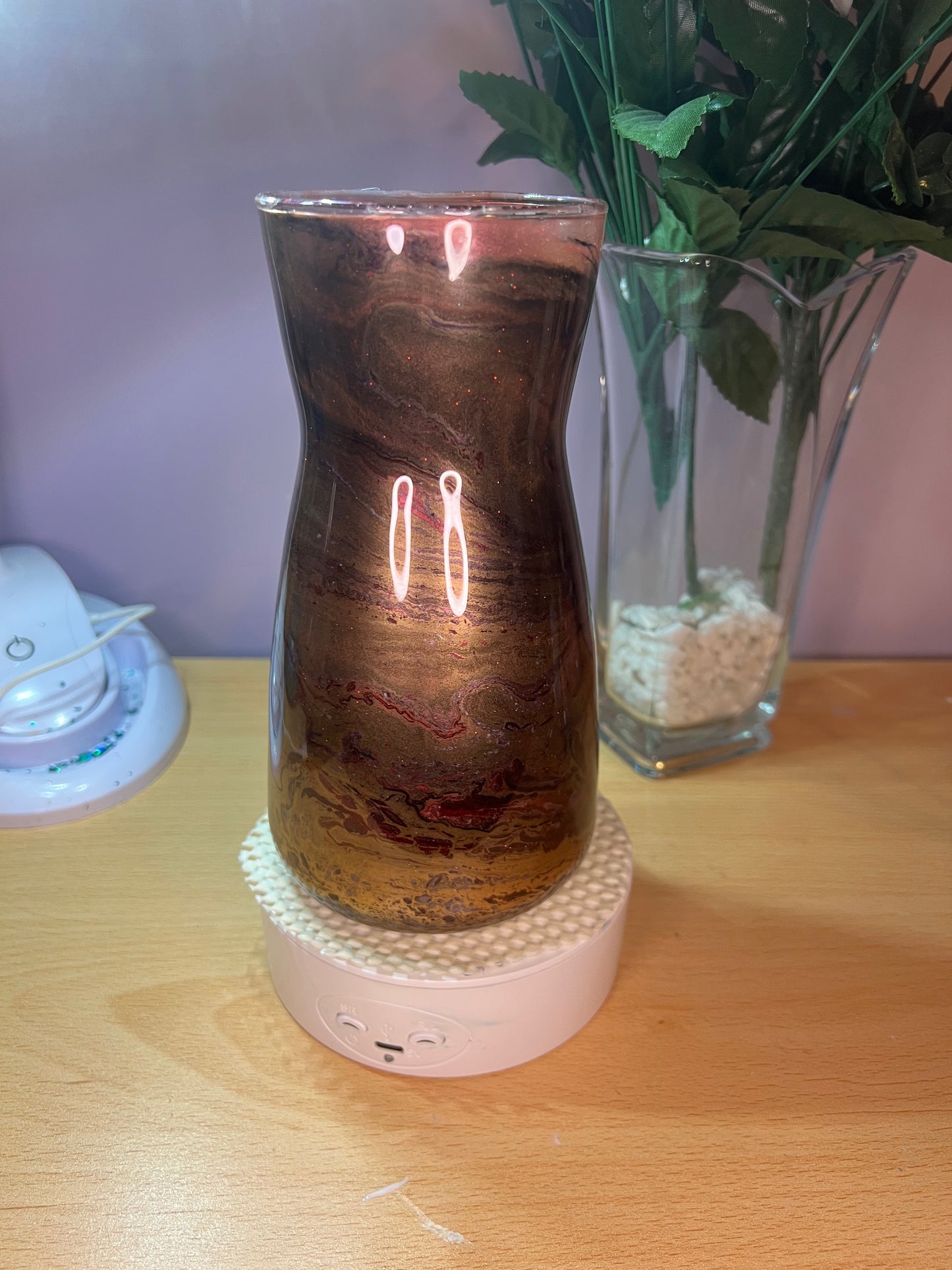 20cm/8inch glass resin vase