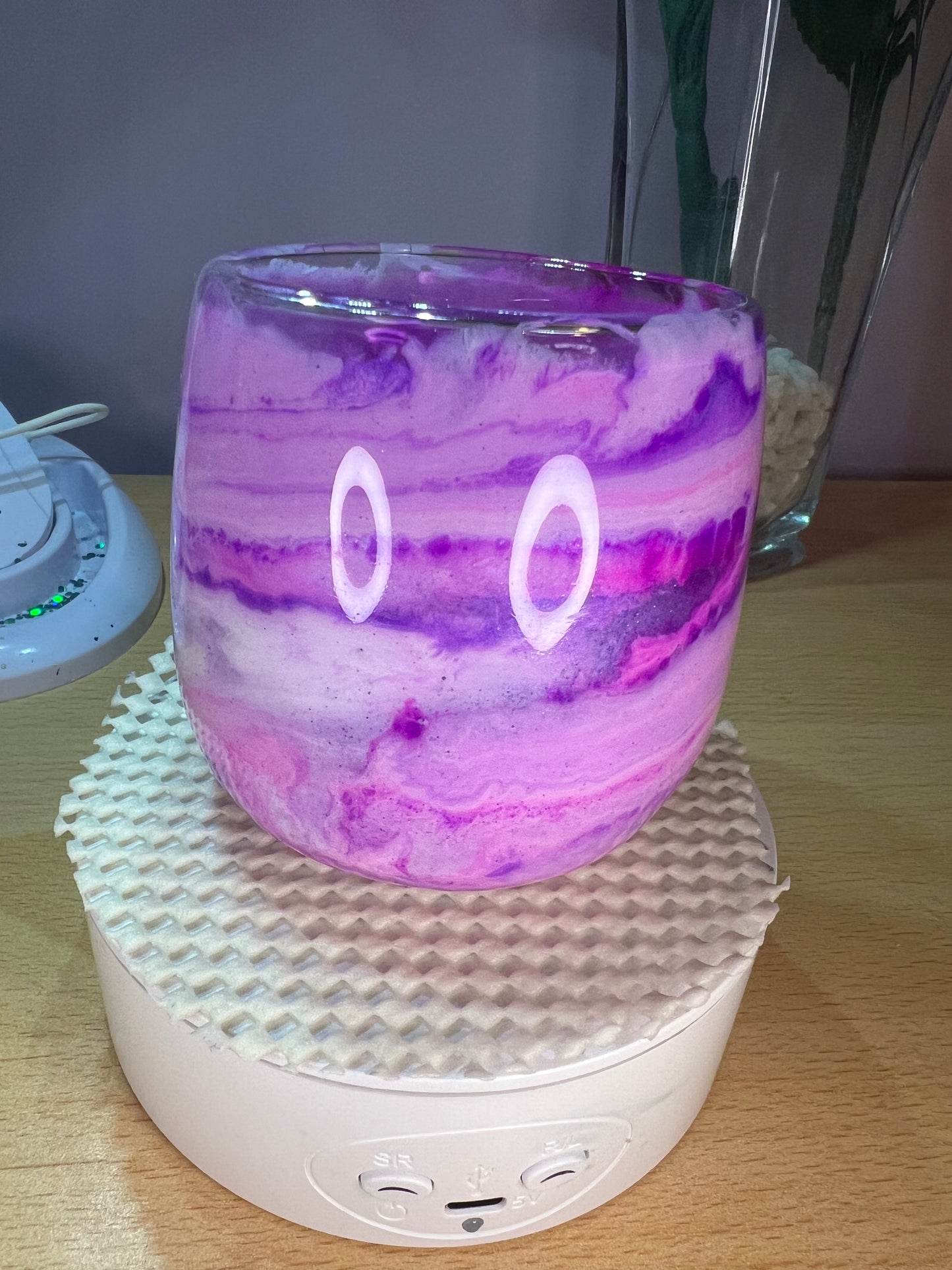 Double wall glass cup