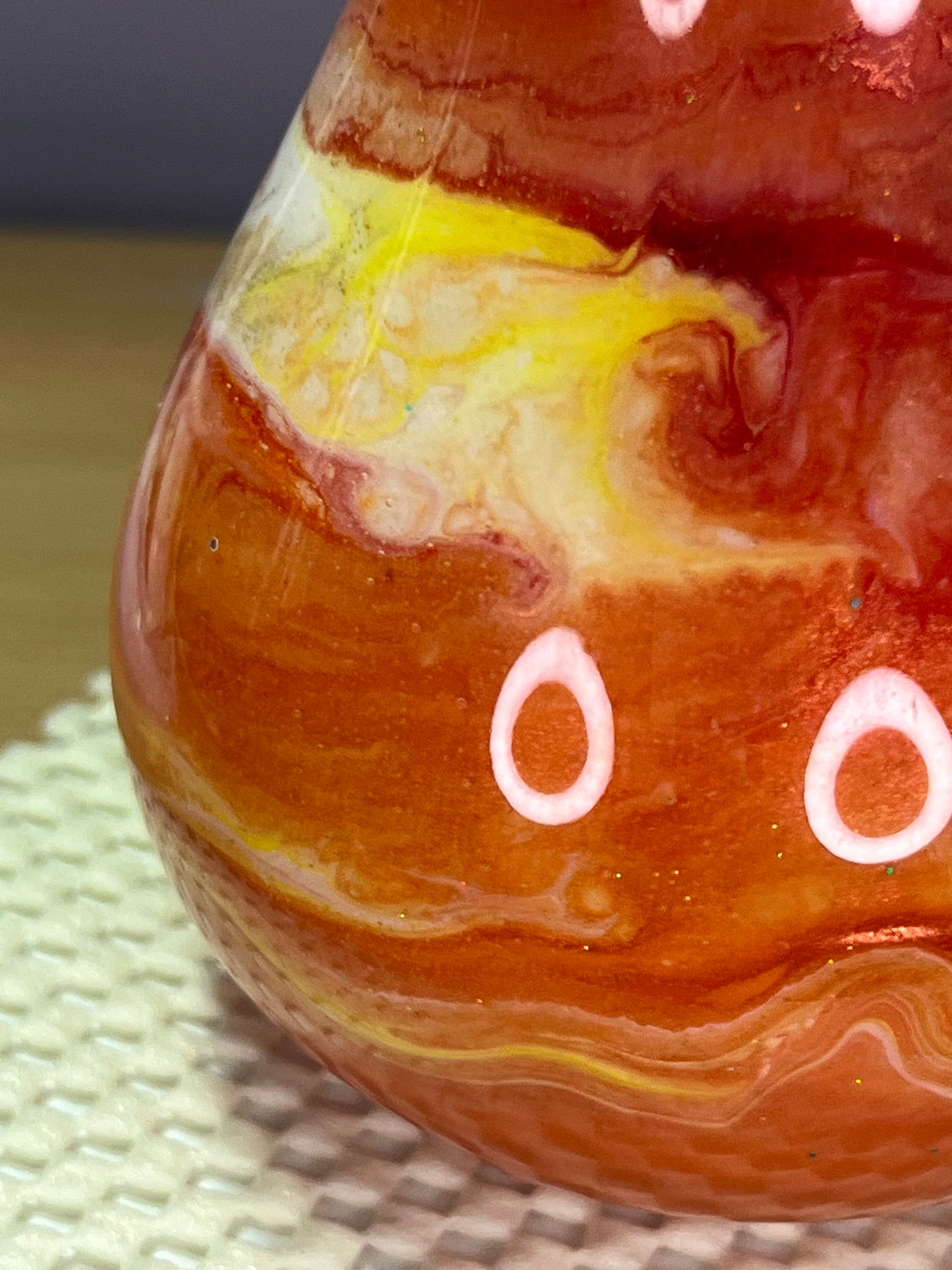 Mini glass vase oranges 5inch