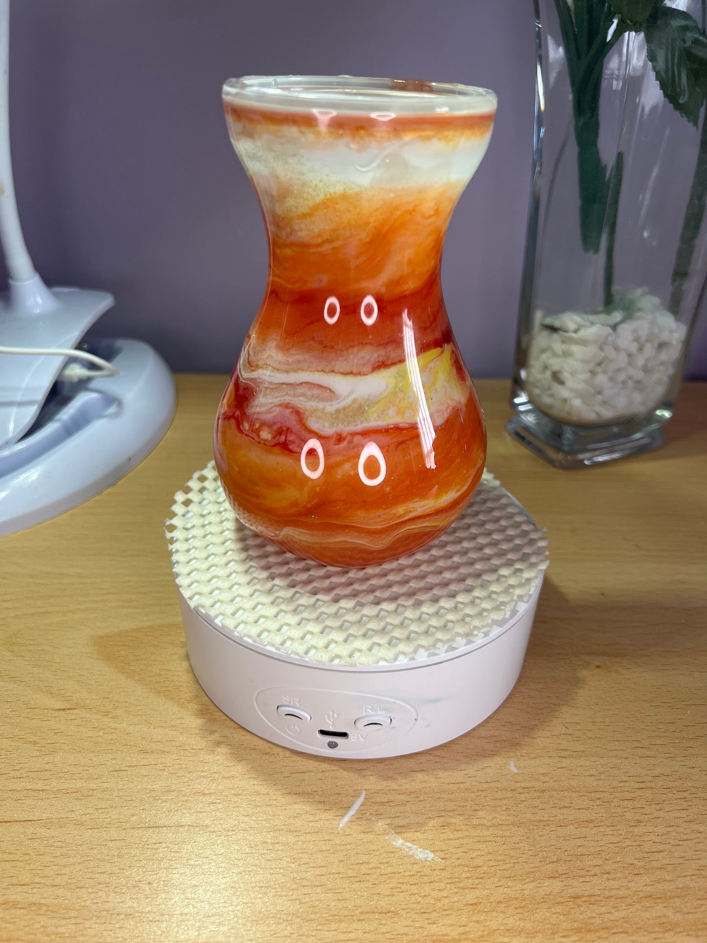 Mini glass vase oranges 5inch