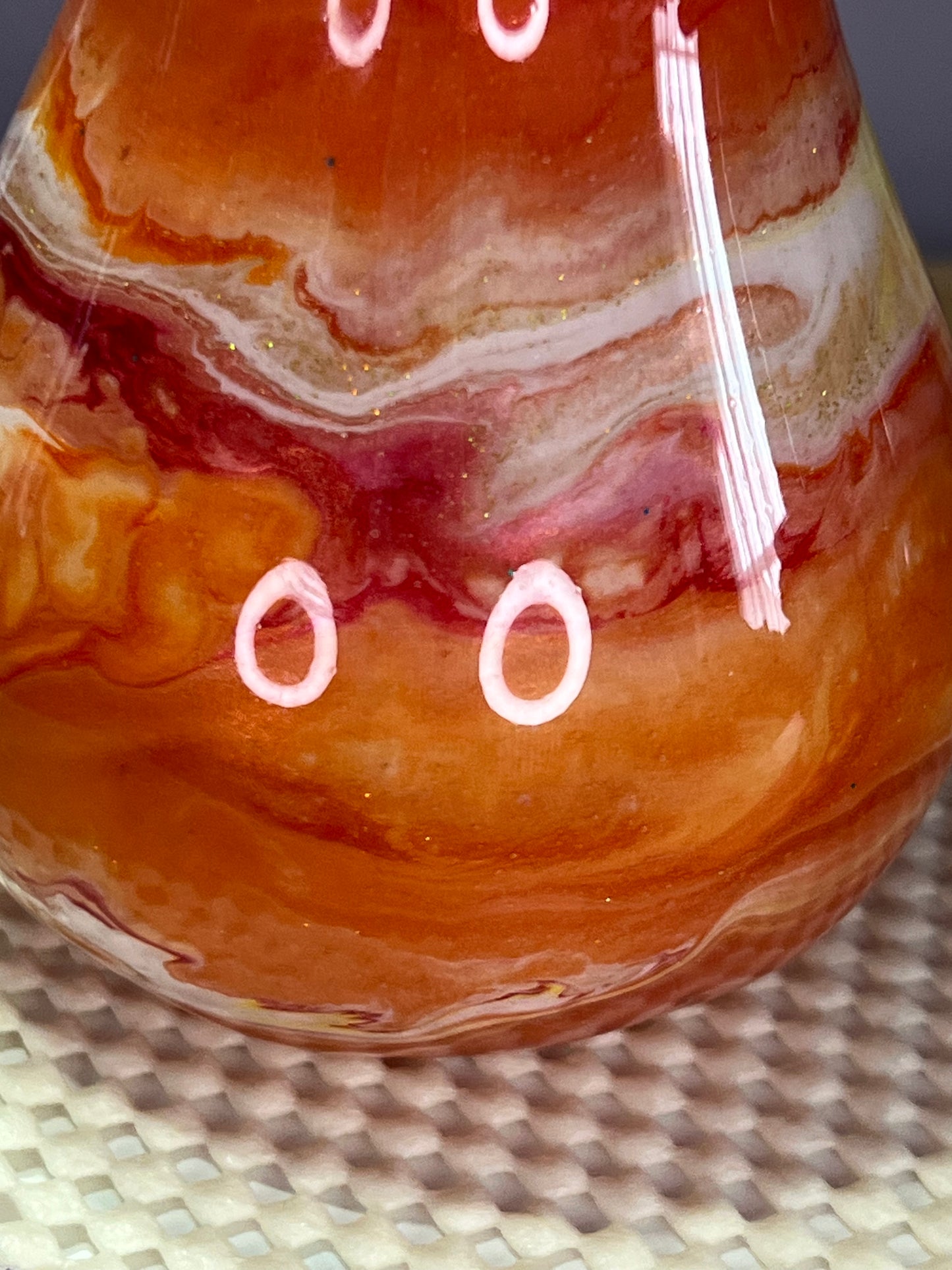 Mini glass vase oranges 5inch