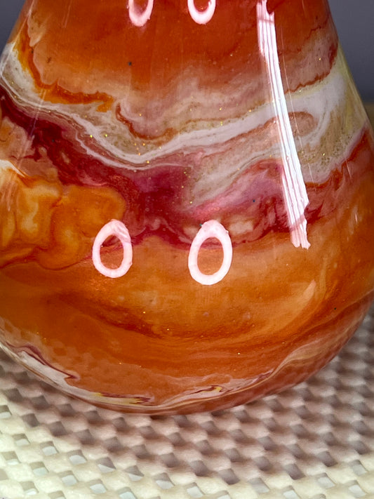 Mini glass vase oranges 5inch