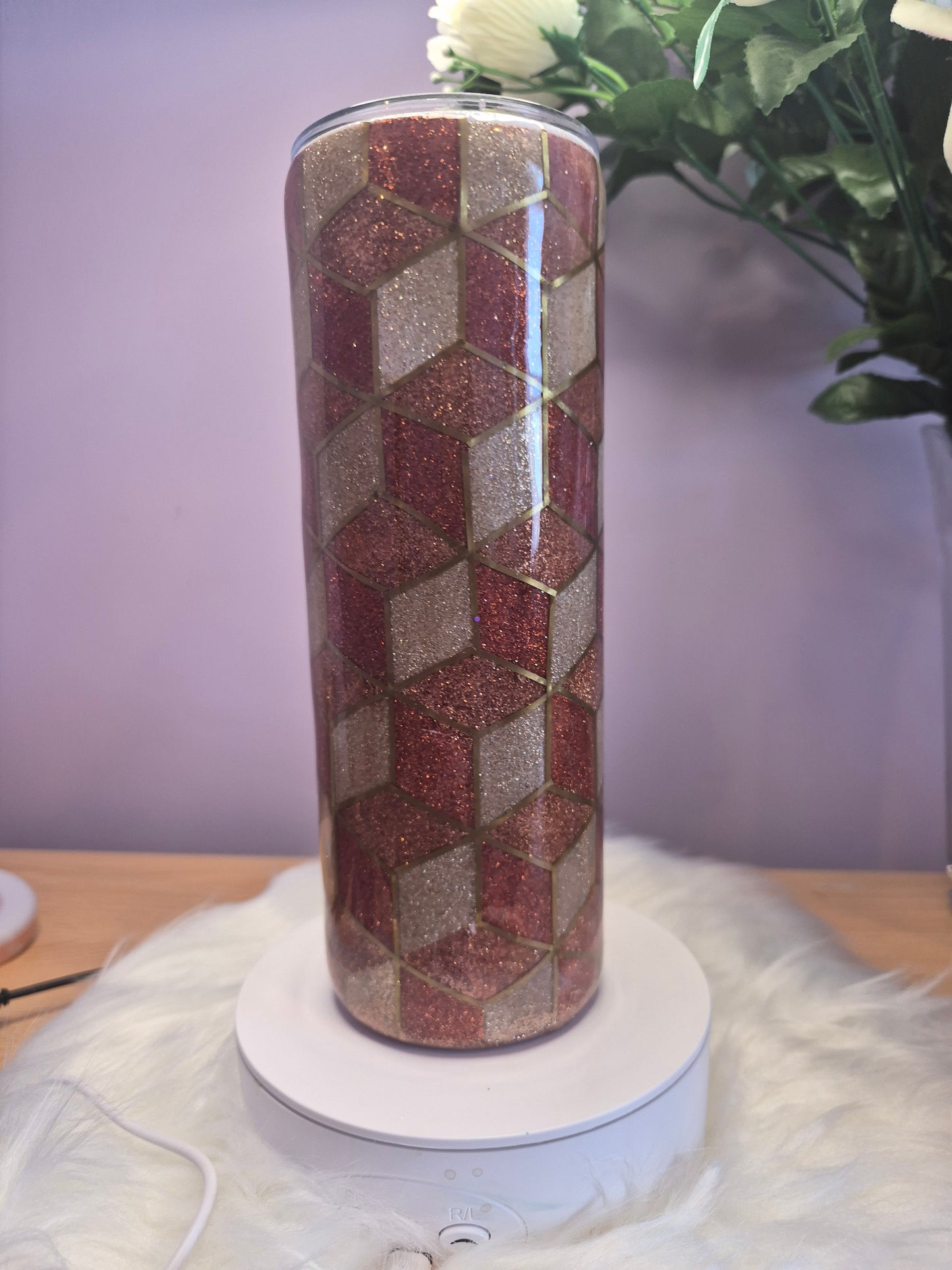 20 oz geometric cube tumbler